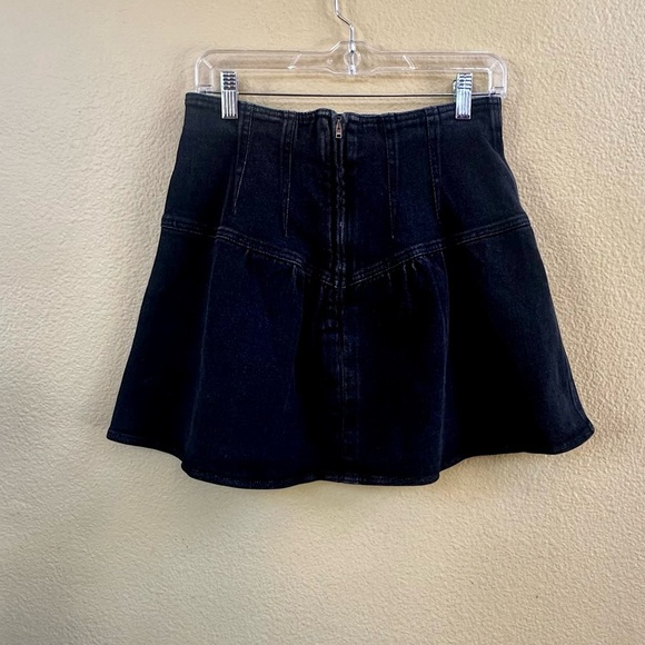 Isabel Marant “Dimenia” Wrap Effect Denim Mini Skirt Gray/Black Size 40 EUC - Picture 9 of 11